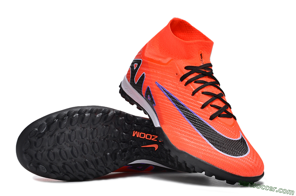 Nike Air Zoom Mercurial Superfly 9 Elite TF High-Tops Soccer Shoes - Red/Purple/Black 1