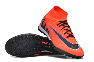 Nike Air Zoom Mercurial Superfly 9 Elite TF High-Tops Soccer Shoes - Red/Purple/Black
