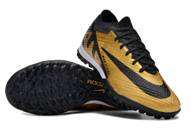 Nike Air Zoom Mercurial Vapor 15 Elite TF Low-Tops Soccer Shoes - Gold/Black/White