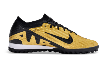 Nike Air Zoom Mercurial Vapor 15 Elite TF Low-Tops Soccer Shoes - Gold/Black/White