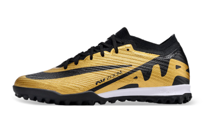Nike Air Zoom Mercurial Vapor 15 Elite TF Low-Tops Soccer Shoes - Gold/Black/White