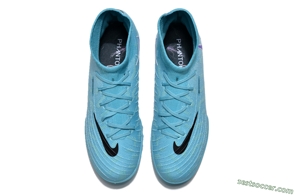 Nike Phantom Luna 2 Elite TF High-Tops Soccer Shoes - Jade/Purple/Black/White 5