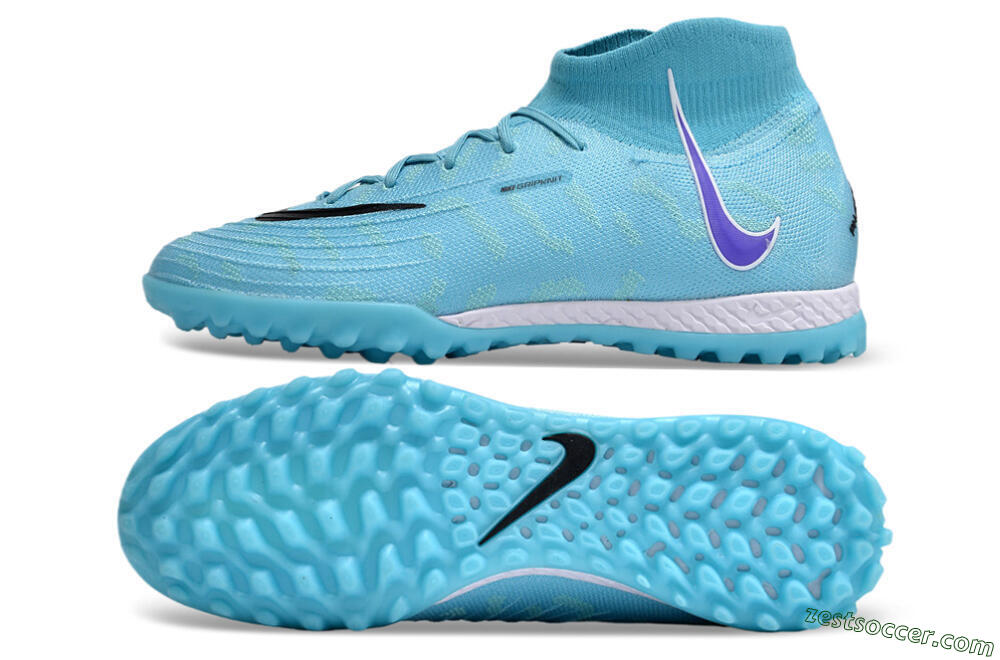 Nike Phantom Luna 2 Elite TF High-Tops Soccer Shoes - Jade/Purple/Black/White 1