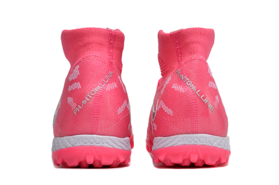 Nike Phantom Luna 2 Elite TF High-Tops Soccer Shoes - Pink/Silver/White