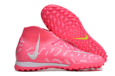 Nike Phantom Luna 2 Elite TF High-Tops Soccer Shoes - Pink/Silver/White