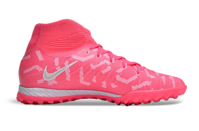 Nike Phantom Luna 2 Elite TF High-Tops Soccer Shoes - Pink/Silver/White