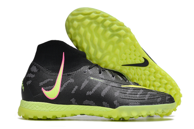 Nike Phantom Luna 2 Elite TF High-Tops Soccer Shoes - Black/Yellow/Pink