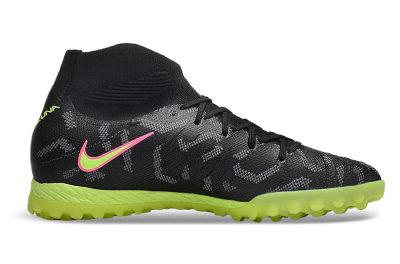 Nike Phantom Luna 2 Elite TF High-Tops Soccer Shoes - Black/Yellow/Pink