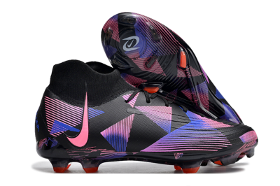 Nike Phantom Luna Elite FG High-Tops Soccer Cleats - Black/Pink/Blue/Orange