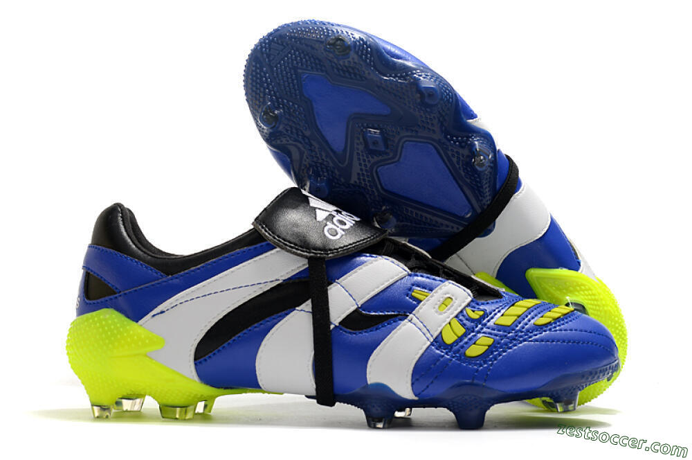 Adidas Predator Accelerator Electricity FG Low-Tops Soccer Cleats - Blue/White/Yellow 0