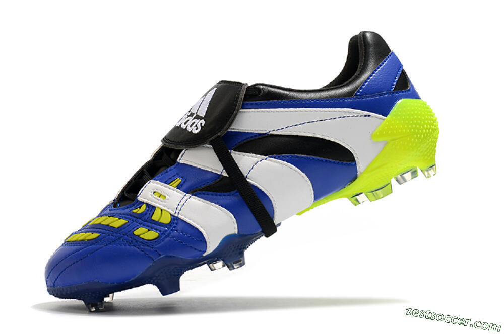 Adidas Predator Accelerator Electricity FG Low-Tops Soccer Cleats - Blue/White/Yellow 5
