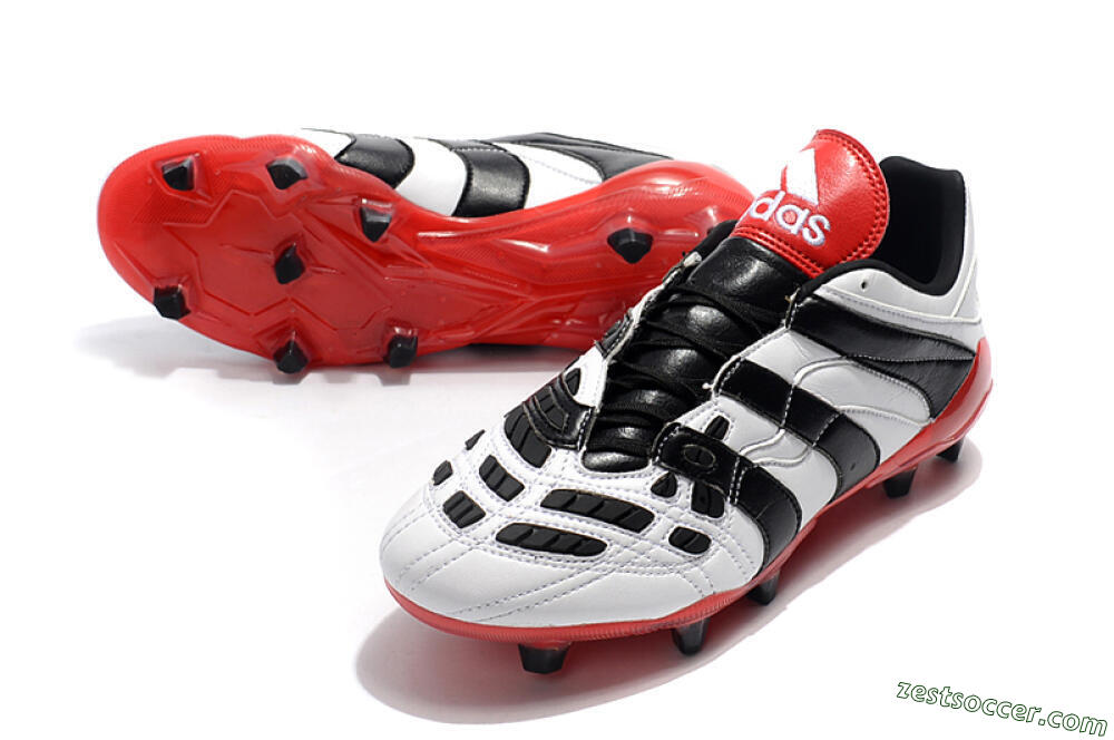 Adidas Predator Accelerator Electricity FG Low-Tops Soccer Cleats - White/Black/Red 3