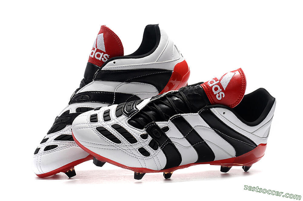 Adidas Predator Accelerator Electricity FG Low-Tops Soccer Cleats - White/Black/Red 6