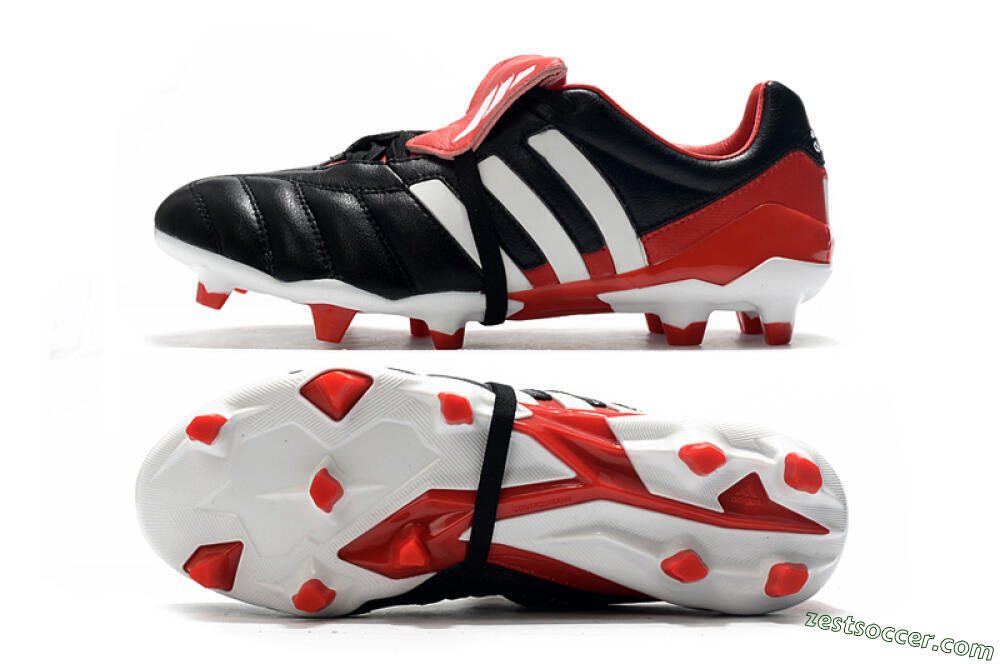 Adidas Predator Mania FG Low-Tops Soccer Cleats - Black/White/Red 1