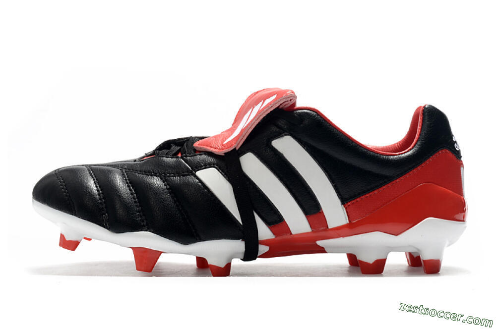 Adidas Predator Mania FG Low-Tops Soccer Cleats - Black/White/Red 2