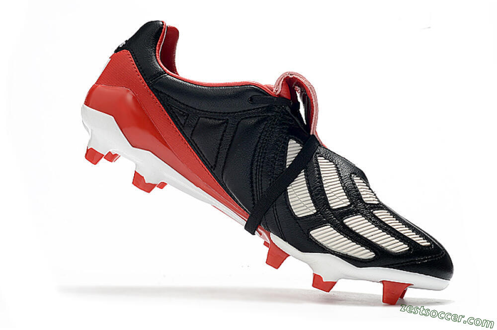 Adidas Predator Mania FG Low-Tops Soccer Cleats - Black/White/Red 4