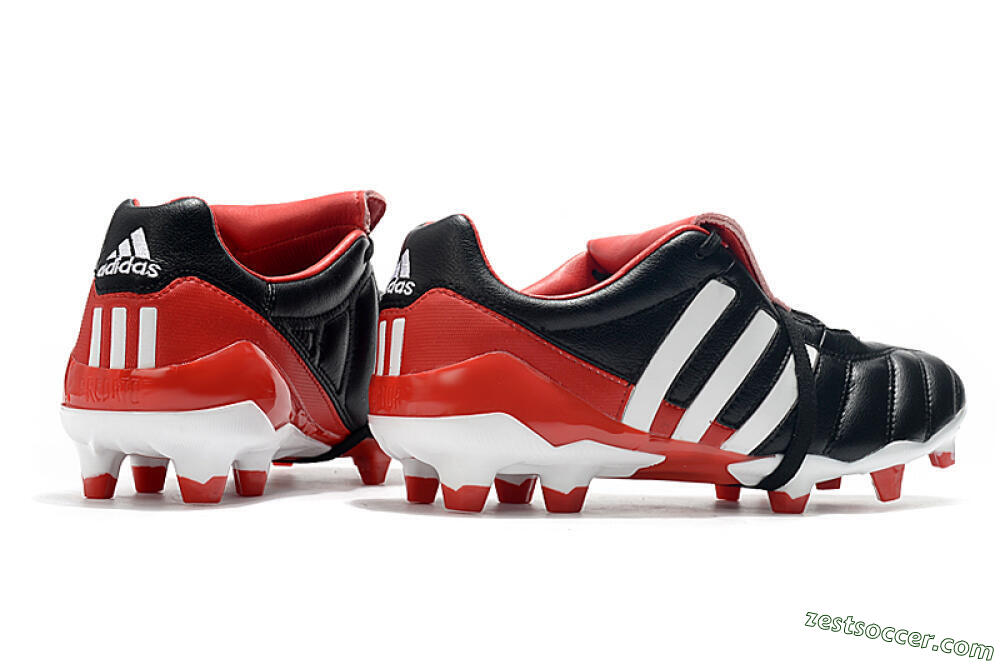 Adidas Predator Mania FG Low-Tops Soccer Cleats - Black/White/Red 6