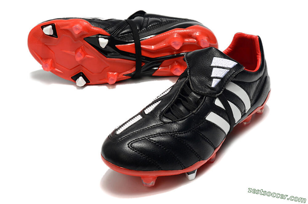 Adidas Predator Mania FG Low-Tops Soccer Cleats - Black/White/Red 3