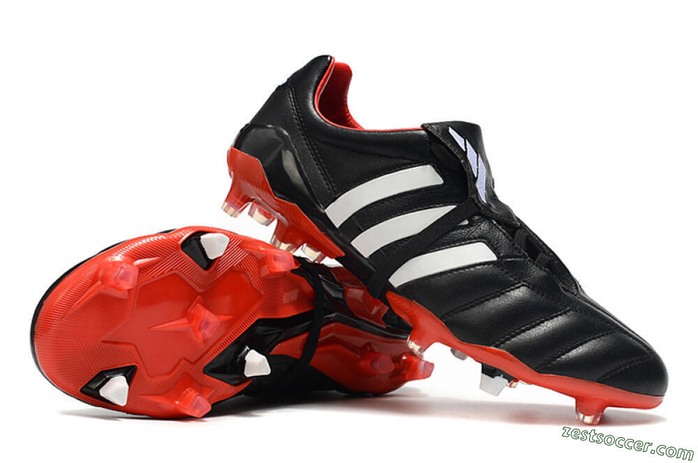 Adidas Predator Mania FG Low-Tops Soccer Cleats - Black/White/Red 4