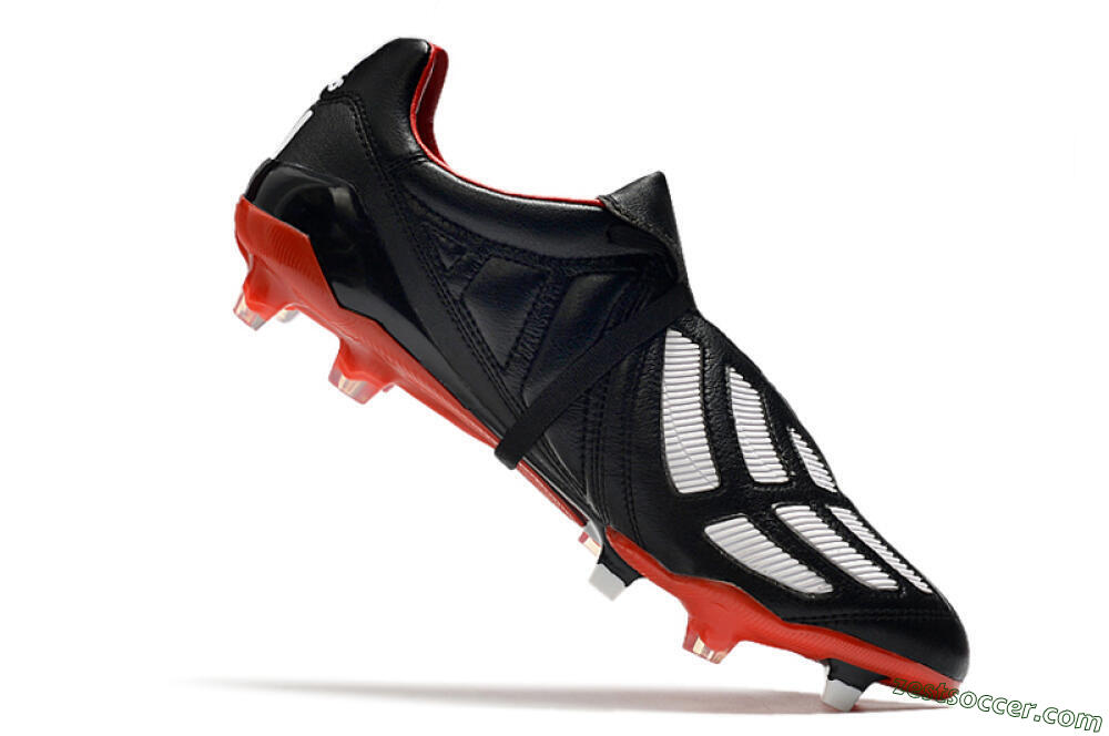 Adidas Predator Mania FG Low-Tops Soccer Cleats - Black/White/Red 7