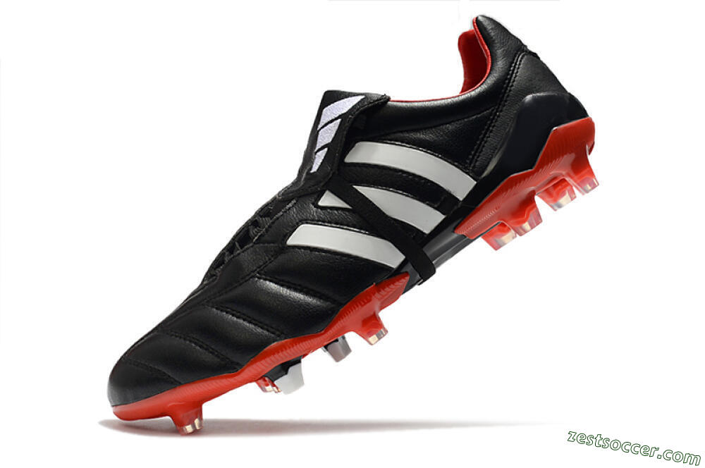 Adidas Predator Mania FG Low-Tops Soccer Cleats - Black/White/Red 8