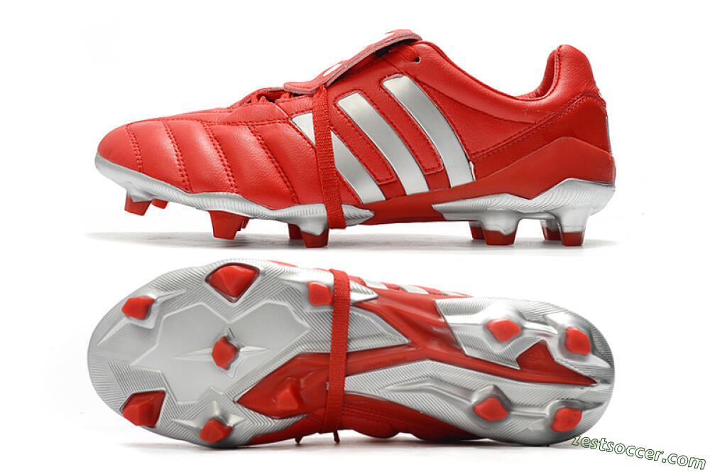 Adidas Predator Mania FG Low-Tops Soccer Cleats - Red/Silver 1