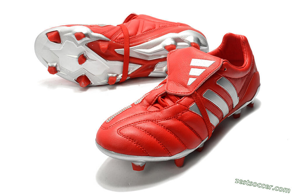 Adidas Predator Mania FG Low-Tops Soccer Cleats - Red/Silver 3