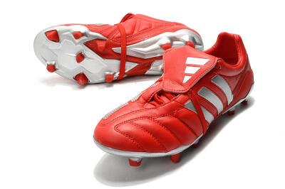 Adidas Predator Mania FG Low-Tops Soccer Cleats - Red/Silver