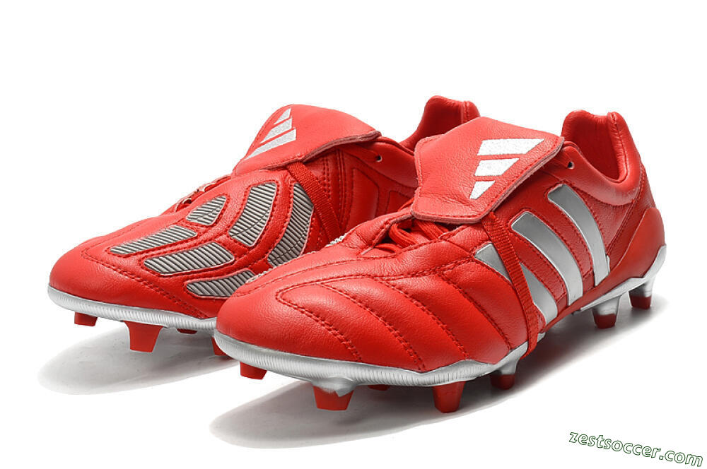 Adidas Predator Mania FG Low-Tops Soccer Cleats - Red/Silver 5