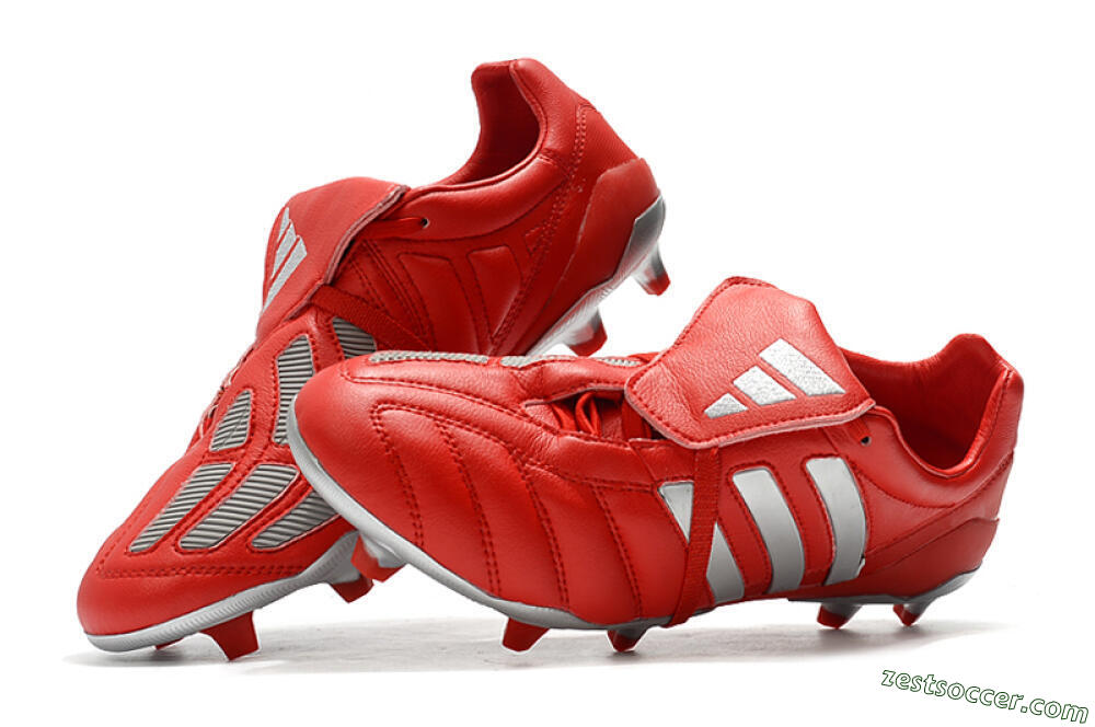 Adidas Predator Mania FG Low-Tops Soccer Cleats - Red/Silver 6