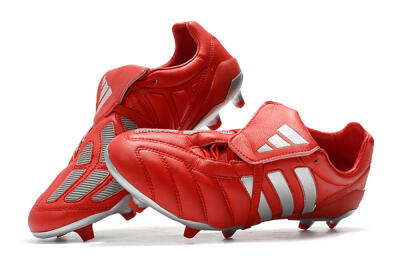 Adidas Predator Mania FG Low-Tops Soccer Cleats - Red/Silver