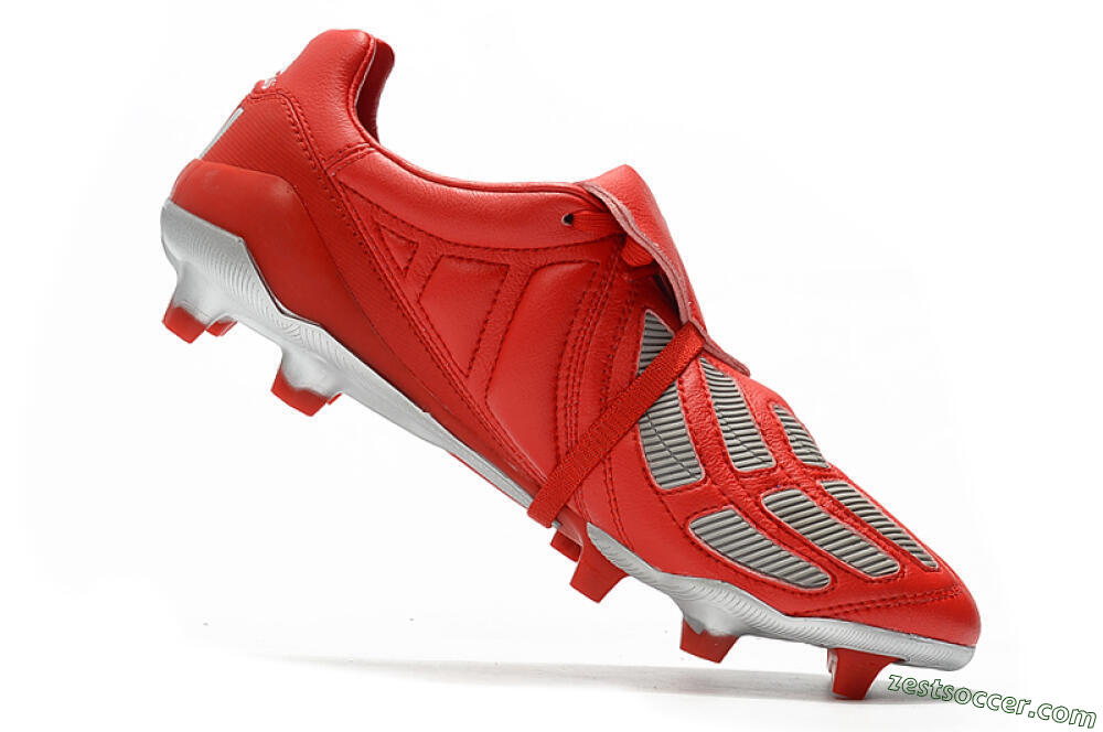 Adidas Predator Mania FG Low-Tops Soccer Cleats - Red/Silver 7