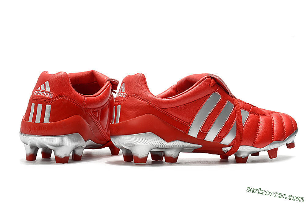 Adidas Predator Mania FG Low-Tops Soccer Cleats - Red/Silver 8
