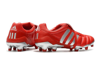 Adidas Predator Mania FG Low-Tops Soccer Cleats - Red/Silver
