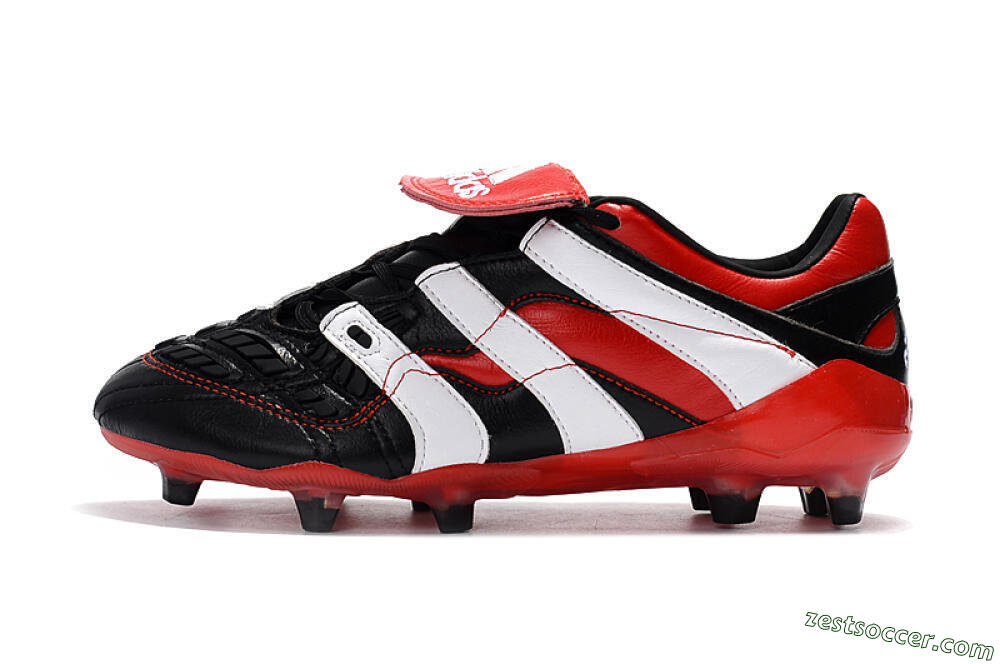 Adidas Predator Accelerator Electricity FG Low-Tops Soccer Cleats - Black/Red/White 2