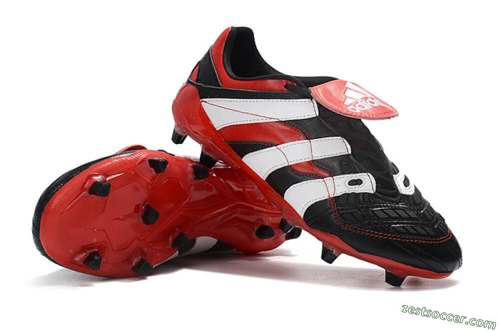 Adidas Predator Accelerator Electricity FG Low-Tops Soccer Cleats - Black/Red/White 4