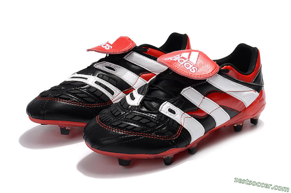 Adidas Predator Accelerator Electricity FG Low-Tops Soccer Cleats - Black/Red/White 5