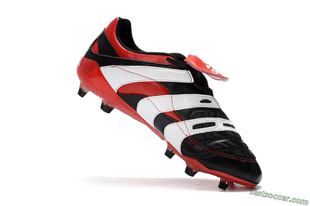 Adidas Predator Accelerator Electricity FG Low-Tops Soccer Cleats - Black/Red/White 7