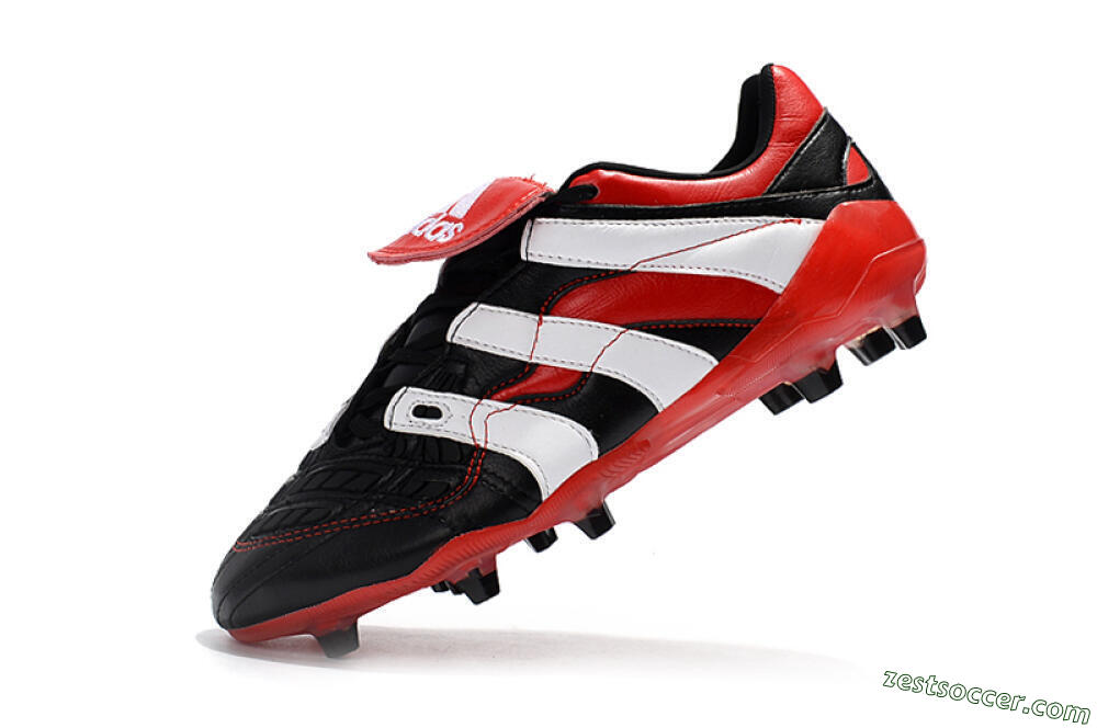 Adidas Predator Accelerator Electricity FG Low-Tops Soccer Cleats - Black/Red/White 8