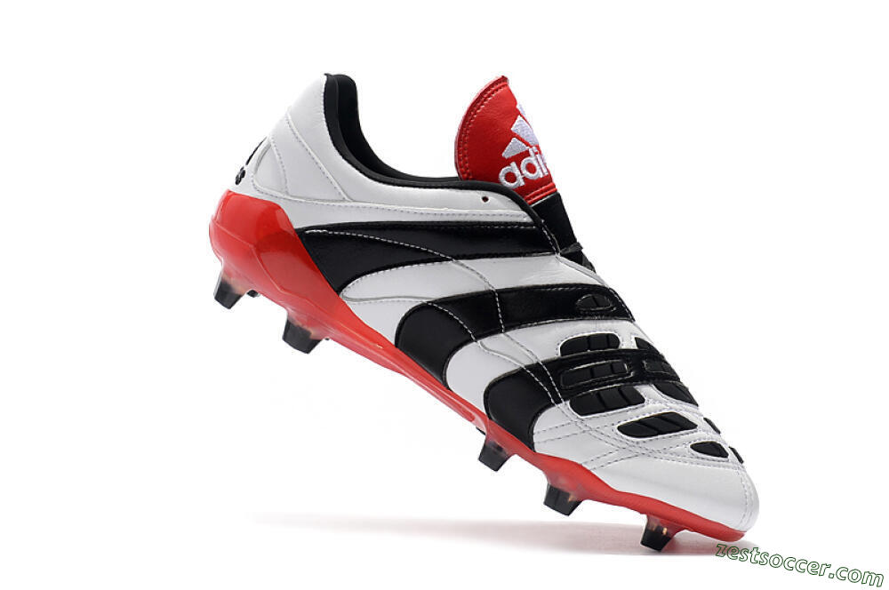 Adidas Predator Accelerator Electricity FG Low-Tops Soccer Cleats - White/Black/Red 7