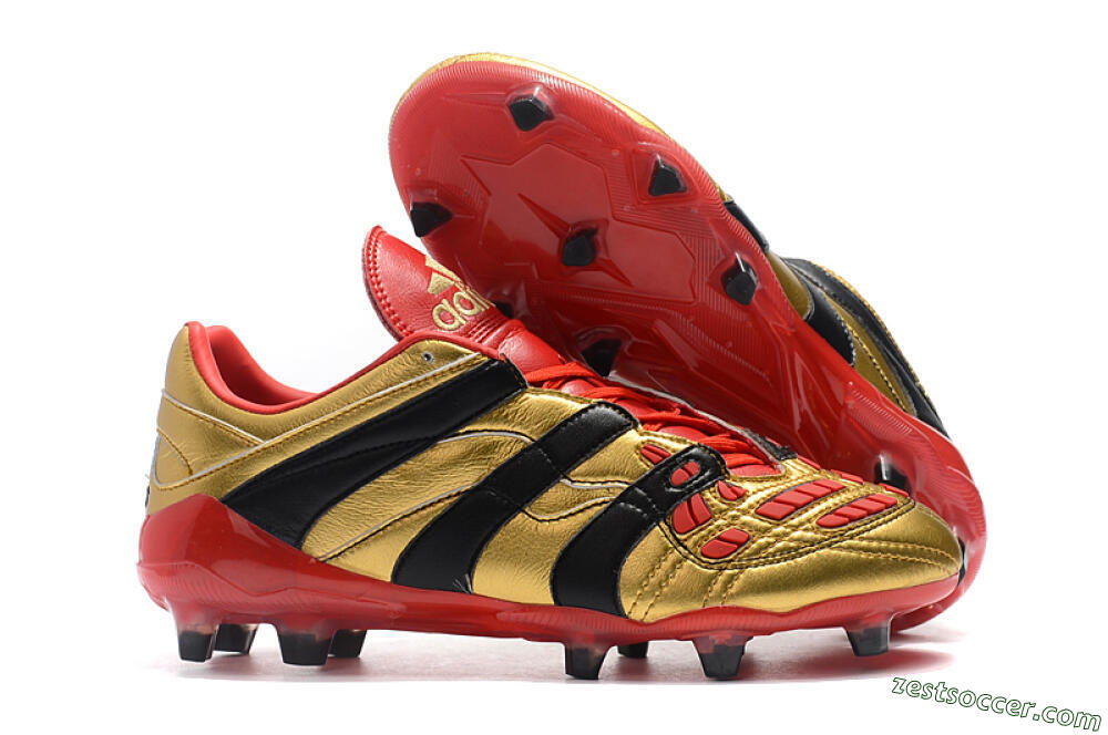 Adidas Predator Accelerator Electricity FG Low-Tops Soccer Cleats - Gold/Red/Black 0