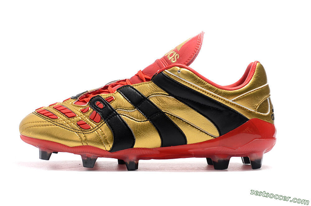 Adidas Predator Accelerator Electricity FG Low-Tops Soccer Cleats - Gold/Red/Black 2