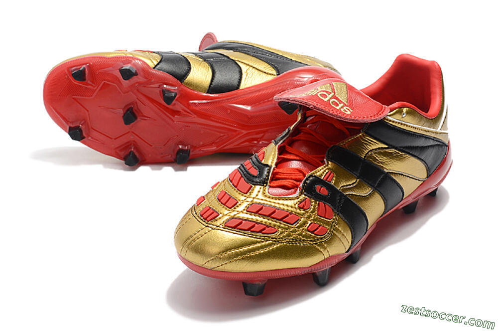 Adidas Predator Accelerator Electricity FG Low-Tops Soccer Cleats - Gold/Red/Black 3