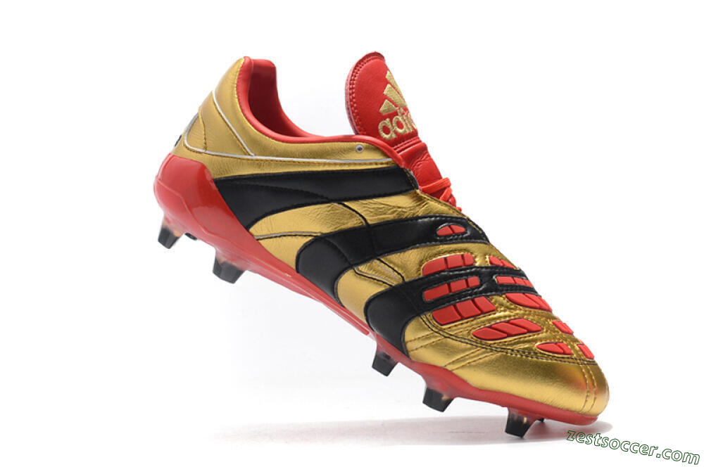 Adidas Predator Accelerator Electricity FG Low-Tops Soccer Cleats - Gold/Red/Black 7