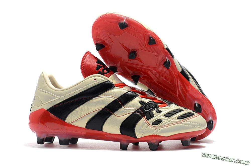 Adidas Predator Accelerator Electricity FG Low-Tops Soccer Cleats - White/Black/Red 0