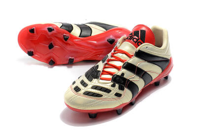 Adidas Predator Accelerator Electricity FG Low-Tops Soccer Cleats - White/Black/Red