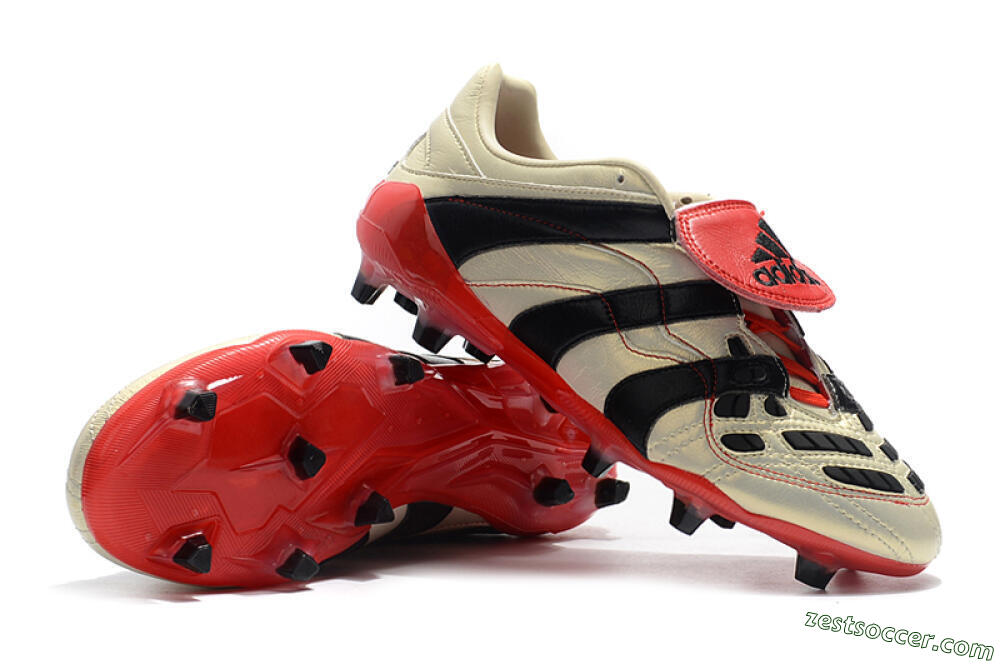 Adidas Predator Accelerator Electricity FG Low-Tops Soccer Cleats - White/Black/Red 4