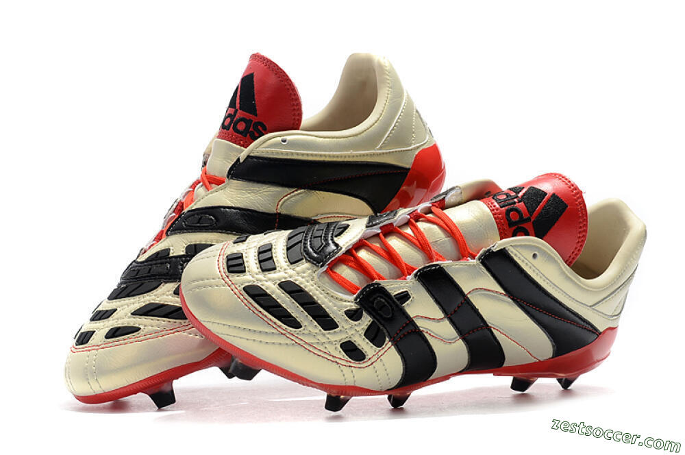 Adidas Predator Accelerator Electricity FG Low-Tops Soccer Cleats - White/Black/Red 6