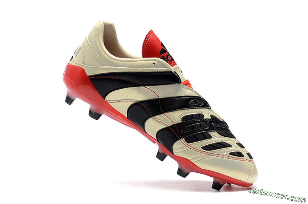 Adidas Predator Accelerator Electricity FG Low-Tops Soccer Cleats - White/Black/Red 7