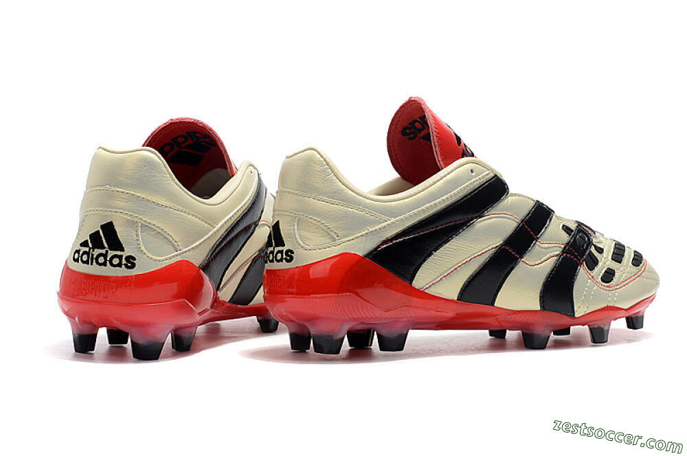 Adidas Predator Accelerator Electricity FG Low-Tops Soccer Cleats - White/Black/Red 9
